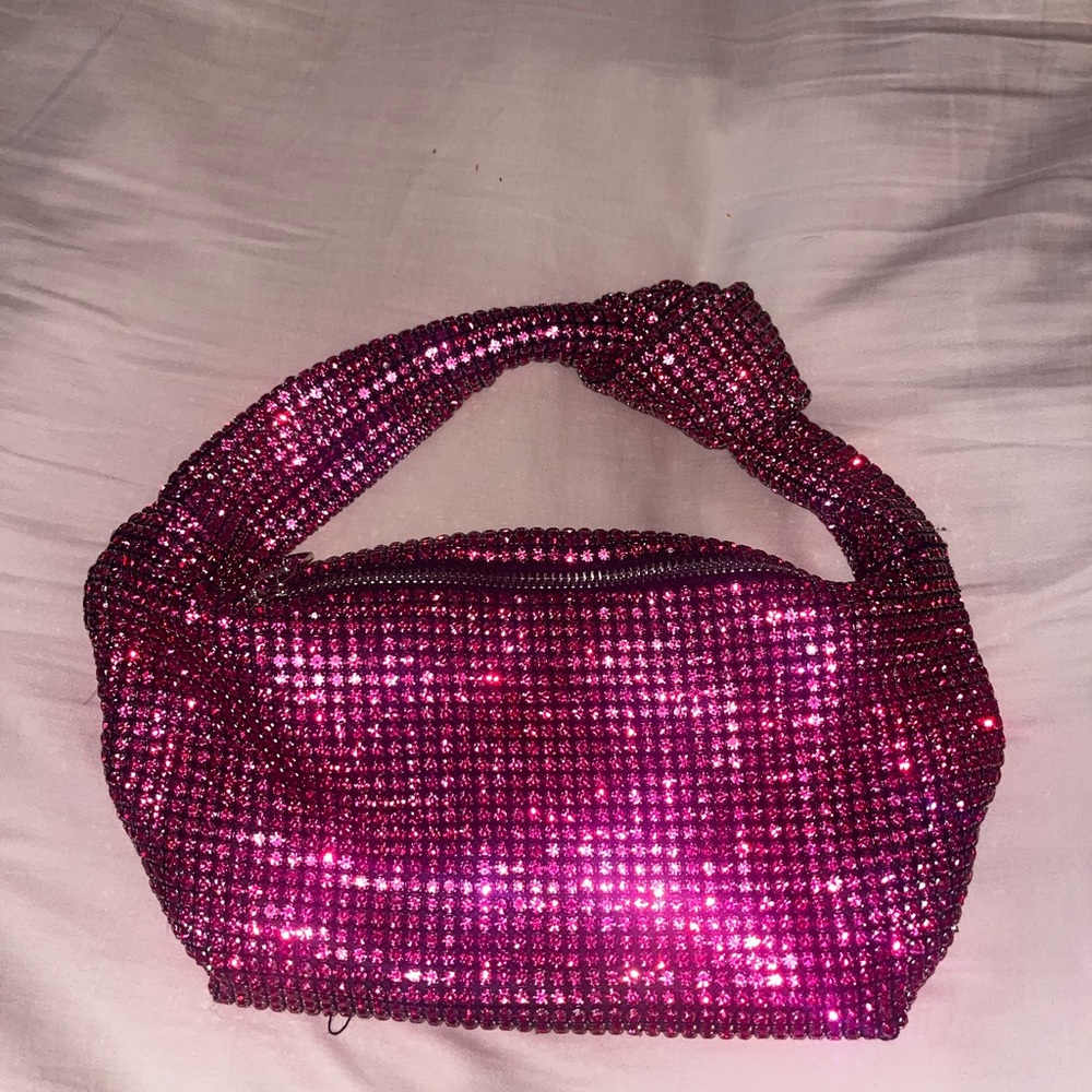 Glamorous Pink Sequin Shoulder Bag